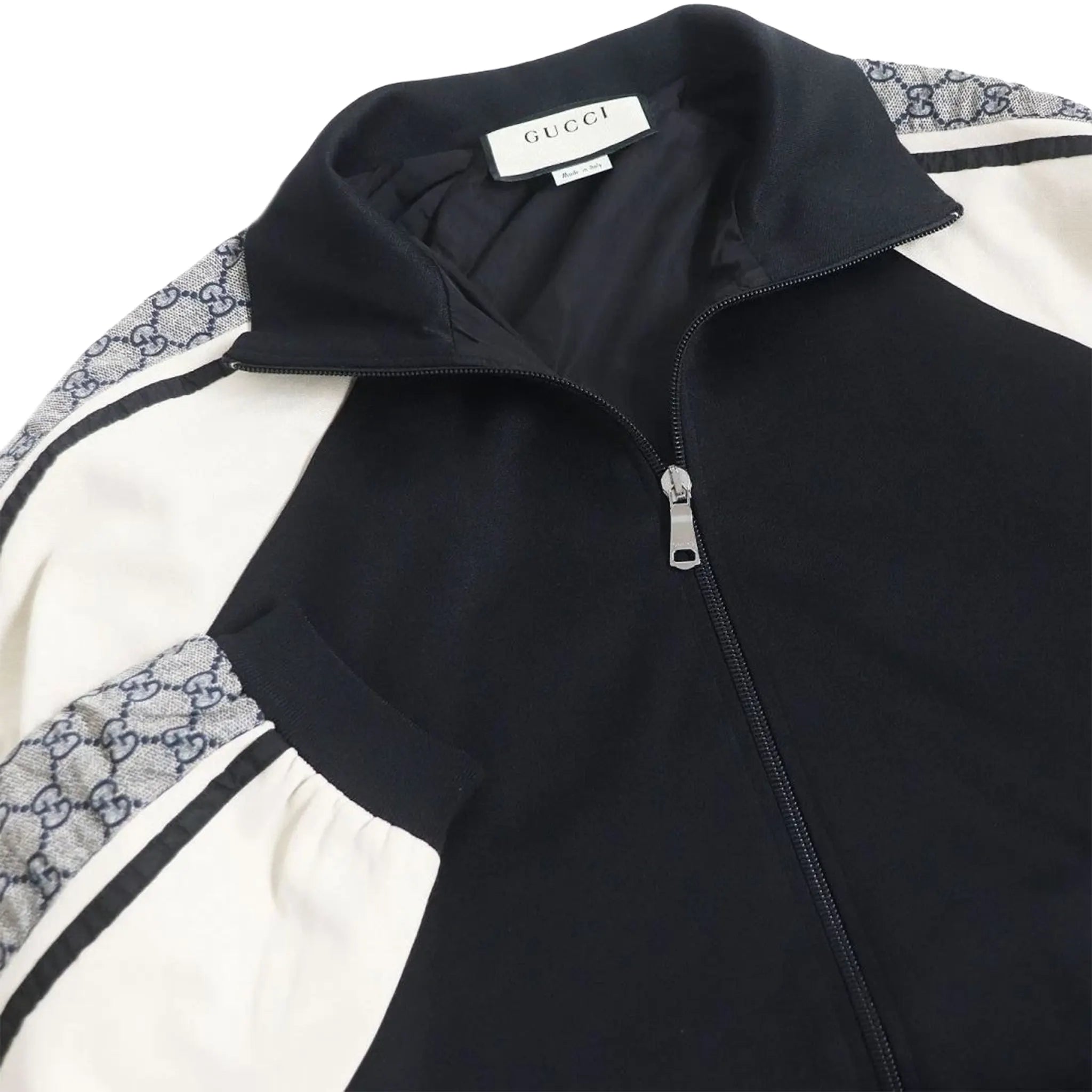 Detailed View of Preloved - Gucci GG Print Technical Jersey Tapered Black Track Jacket 545601-XJACZ-1093
